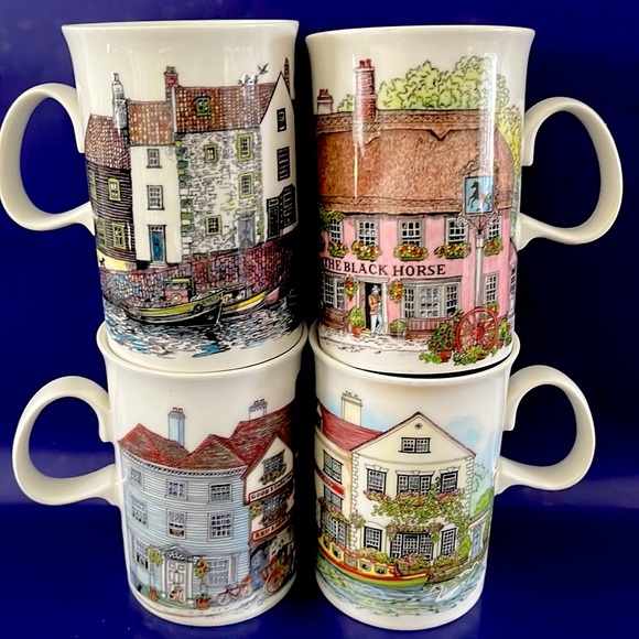 Dunoon Other - DUNOON 4 Cups Mugs Set porcelain England Made in Scotland